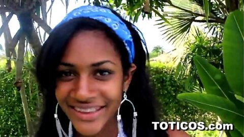 Teen Ebony Girl Shows Her Skills