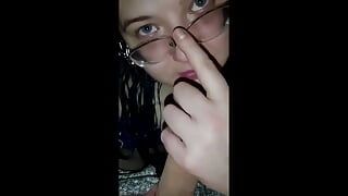 18 year old student sucks and takes cum in mouth