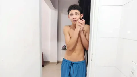 Stepson Masturbates Watching His Stepmother Being Fucked by His Stepfather in the Bathroom